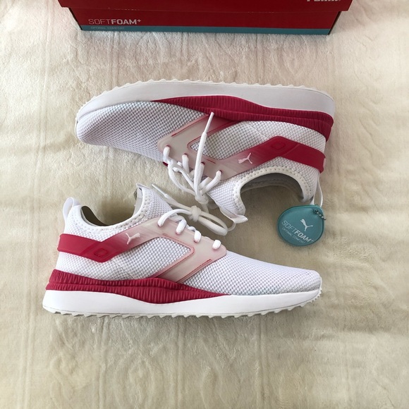 Puma running shoes pacer next excel pink inner sz 8 1/2 soft memory foam - Picture 3 of 7